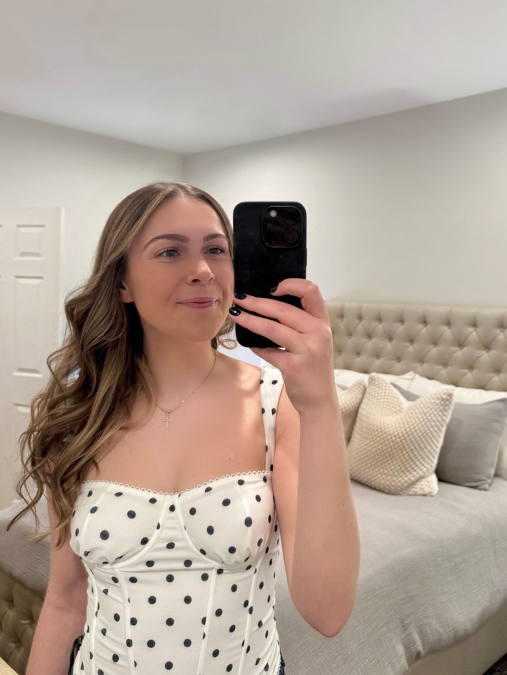 Edikted Polka Dot Bustier Top